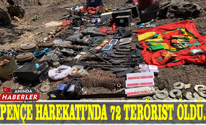 Pençe Harekatı’nda 72 terörist öldü.